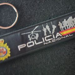 Spanish national police key tag , keyring.