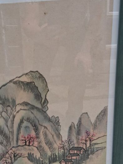 Large Original Japanese Country Scene Painting