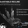 Gaming Chair Ergonomic Computer Chair Office Chair Desk Swivel Chair Adjustable Reclining Footrest Cushion White New Image 3
