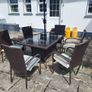 Patio Table, Chairs, parasol and base Image 4