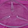 Heavy Glass Triangle Cake Plate Image 2