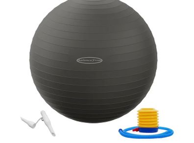 Exercise ball with pump