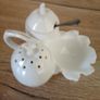 Lovely Vintage Porcelain Set, Silver Spoon Image 3