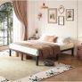 Metal Double Bed Frame Sturdy Platform Bed Underbed Storage, Steel Slat Support, Easy Assembly, Noise Free, Heavy Duty, 35.5cm High Image 7