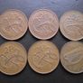10 Irish 2 pence coins (1971-1996) Image 5