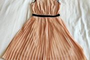 Women's DOROTHY PERKINS Peach Chiffon Pleated Dress . Size S / Size 8