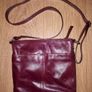 Leather Burgundy crossbody bag M and S Image 2