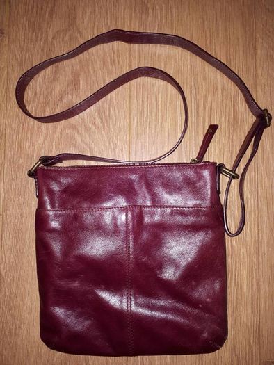 Leather Burgundy crossbody bag M and S