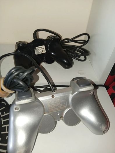 Sony PlayStation 2 Silver Controller SCPH-10010 DualShock 2 Analog plus gamestop controller