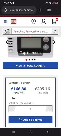 Rotronic Instruments HL-1D Temperature & Humidity Data Logger, USB Mini-Port
