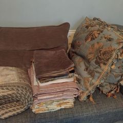 cushions,curtains and pillow cases