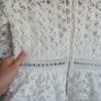 Lace crochet summer party dress very like self portrait white frills S 10 Image 4