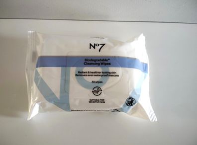 No7 Biodegradable Cleansing Wipes - New