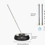 15 Pressure Washer Surface Cleaner, Plastic Pressure Washer Attachments with 4 Wheels, 4000 Max PSI, 1/4 Quick Connector, 2 Spray Nozzles, 2 Extended Wands for Driveway, Sidewalk, Patio, Deck Image 2