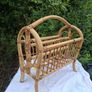 Vintage Bamboo and Rattan Magazine Rack Image 2