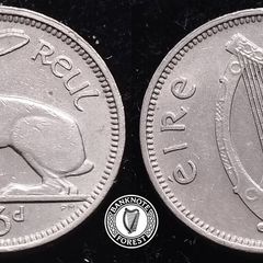 [#640] - Ireland 1961 | Irish 3d | Three Pence | Hare | KM.12a