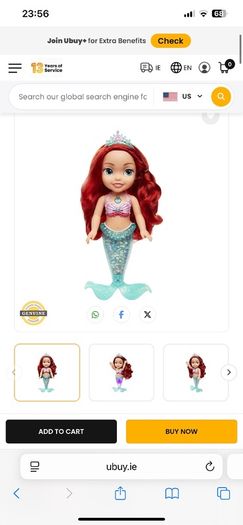 musical doll Ariel