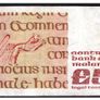 1981 Ireland IR5 Johannes Scotus Erigena Banknote Series B. Note issued 29/10/81. Serial number LEF449578 Image 2