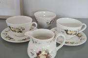Royal Doulton Miramont Cup/Saucer/Sugar Bowl/Creamer Set For 2