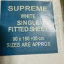 Supreme white fitted sheet 90 x 190 x 30 cm Image 5