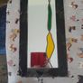 slate mirror with lead and stain glass Image 3