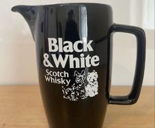 Vintage Wade Black and White whiskey whisky jug. Scotch whiskey.