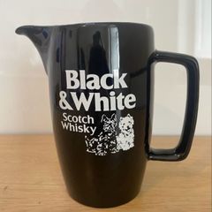 Vintage Wade Black and White whiskey whisky jug. Scotch whiskey.