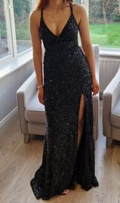 Absolutely stunning black sequins Debs Dress Evening Gown