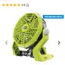 Ryobi 18v cordless fan Image 5