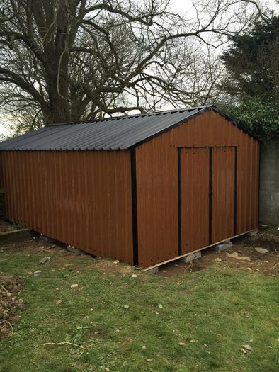 Garden Sheds Woodgrain Steel Cladding
