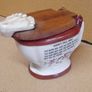Vintage ( Goodbye Cruel World ) Ceramic Toilet with Wooden Lid Image 3