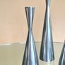 Set of 4 Vintage 90s Ikea Aluminium Candleholders Image 4