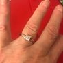 18ct white gold Diamond quad solitaire 4 claw size M original cost 1,795 Image 4