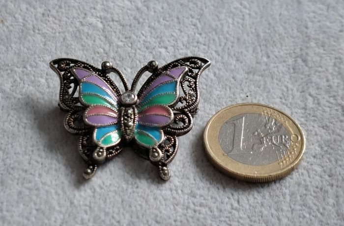 sterling silver butterfly brooch