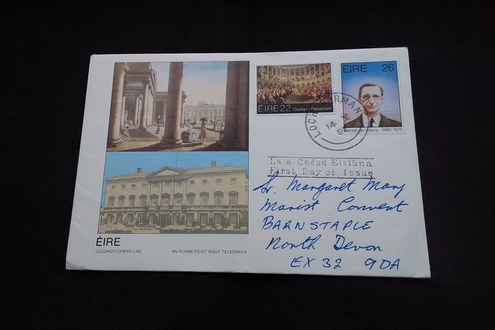 Ireland Stamps : Grattan's Parliament and Eamon DeValera Commemorative - First Day Cover - 1982