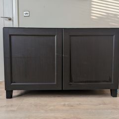 Side board with glass top