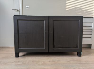 Side board with glass top