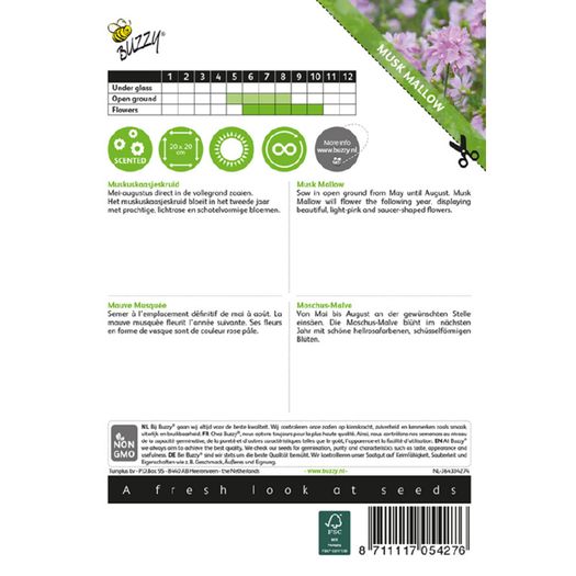 Buzzy Musk Mallow Pink Seeds 0.5g | Sow in July - August