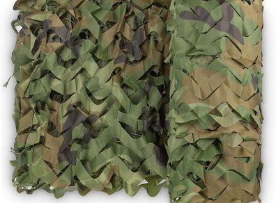 2 m x 3 m Army Camouflage Netting Woodenland Military Camo Net for Kids Den Camping Hide Green