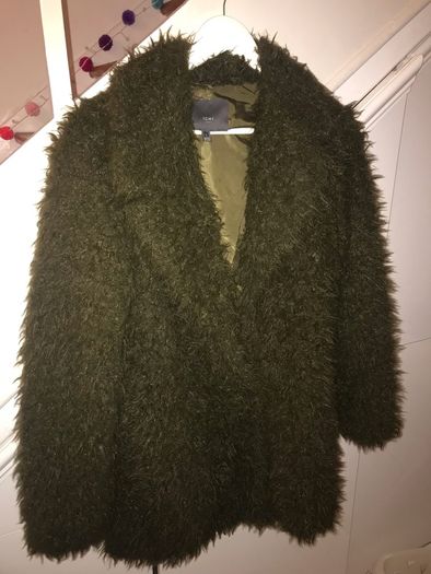 ICHI - Green Shaggy Coat