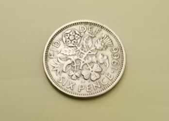 1966 Elizabeth II UK Sixpence