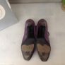 Vintage Collector 80s Christian Dior Pumps Salome in Velours Suede Prune Image 4