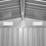 Garden Storage Shed Grey Metal 257x205x178 cm Image 2