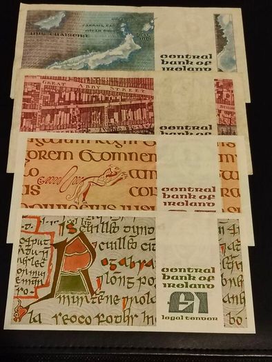 Set of Irish banknotes