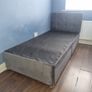 single velvet bed wite large drawers Image 8
