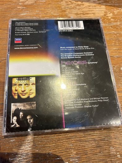 Philip Glass, David Bowie, Brian Eno Heroes / Low Symphonies (2xCD)