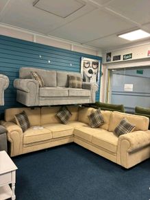Verona Beige Color Scatter & Fullback Sofa