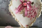 Hanging Heart Decor. Scented Heart. Mother's Day Gift. Shabby Chic Decor.