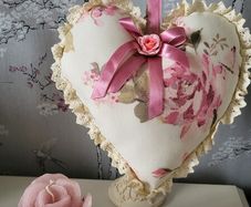 Hanging Heart Decor. Scented Heart. Mother's Day Gift. Shabby Chic Decor.