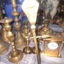 Beautiful Old Heavy Brass Large Solid Brass Man Gas Lamp and Dog, Postage Available Image 4